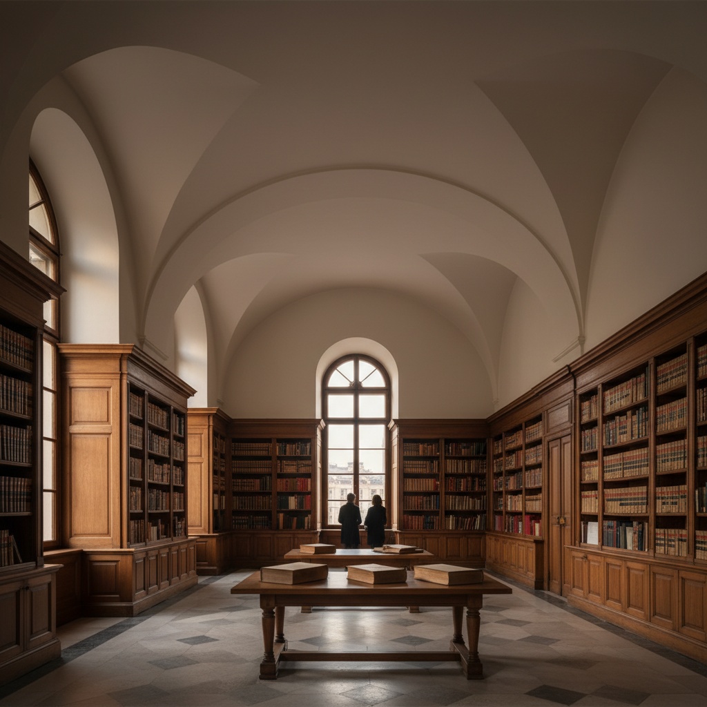 Sentencia TJUE Cuadrench More — sala de tribunal vacía con biblioteca jurídica