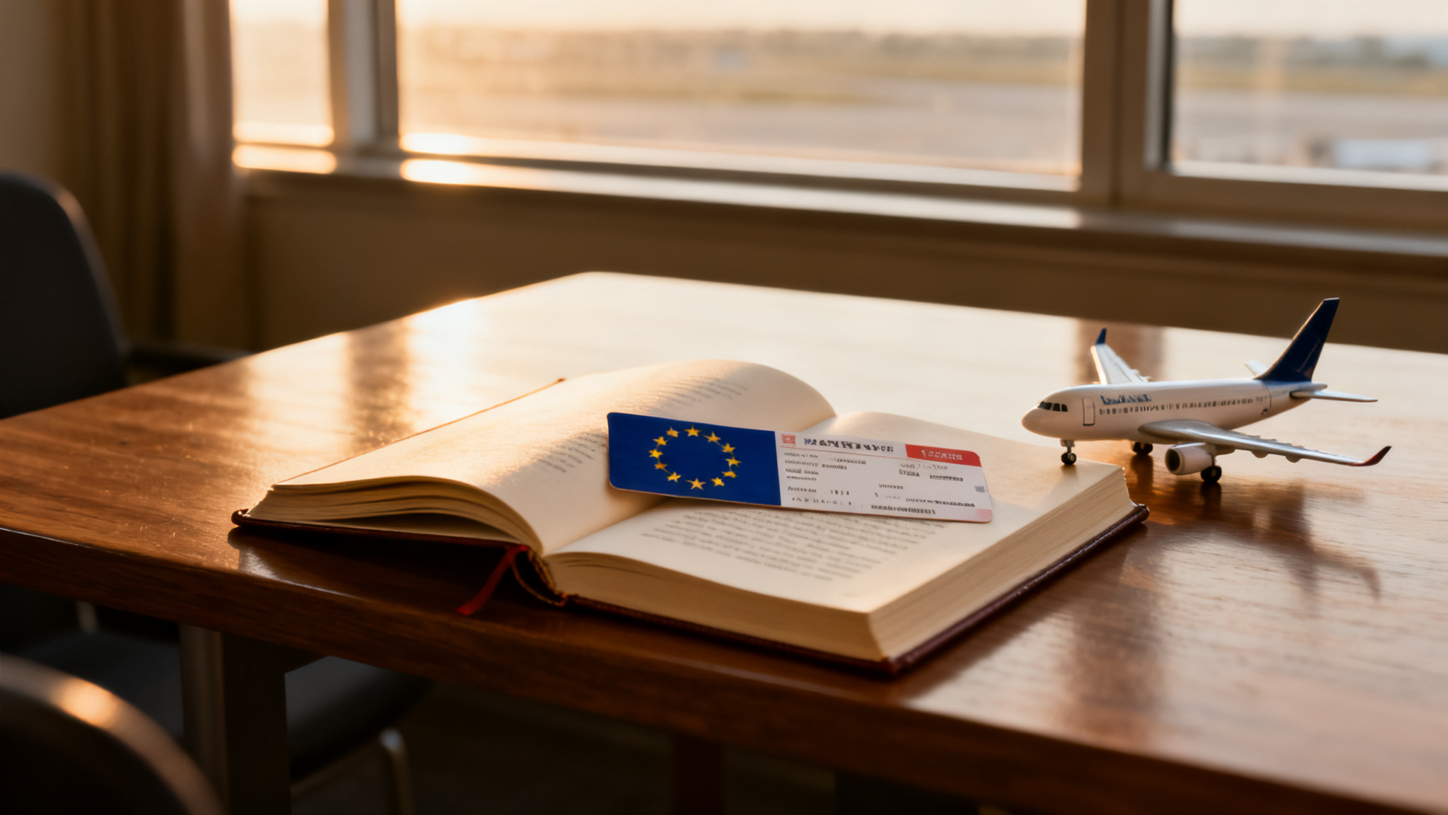 Passenger rights — book with EU flag